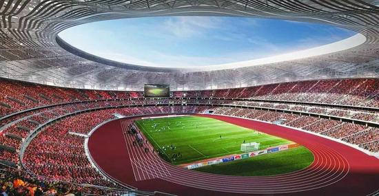 第十四屆全國(guó)運(yùn)動(dòng)會(huì)主會(huì)場(chǎng)——西安奧體中心主體育場(chǎng)。 (效果圖) 第十四屆全國(guó)運(yùn)動(dòng)會(huì)主會(huì)場(chǎng)——西安奧體中心主體育場(chǎng)。 (效果圖)